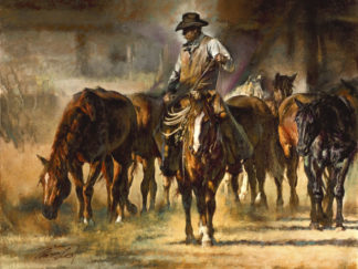 Chris Owen Western Art Prints - The Horse Wrangler